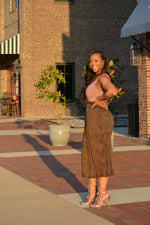 Textured Midi Skirt