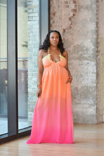 Pink Apricot Ombre Maxi