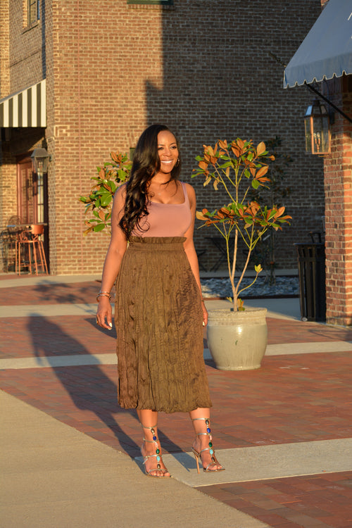 Textured Midi Skirt