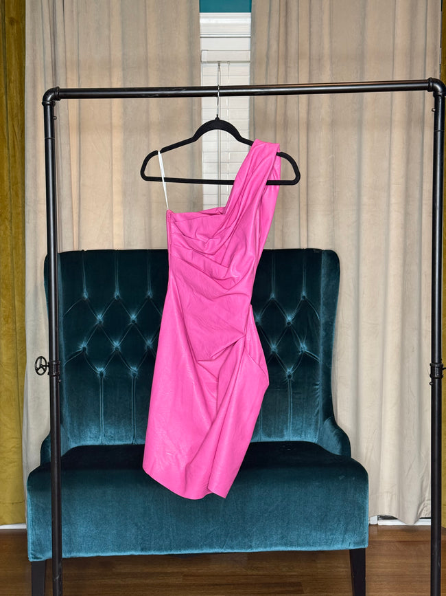 Pink One Shoulder Dress