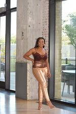 Rose Gold Metallic Pants