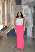 Blush and Pink Colorblock Maxi