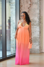 Pink Apricot Ombre Maxi