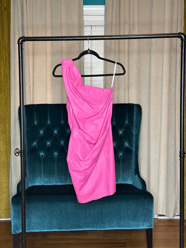 Pink One Shoulder Dress