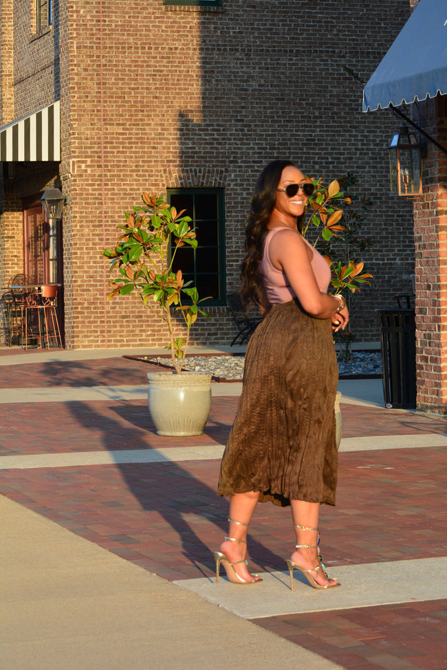 Textured Midi Skirt